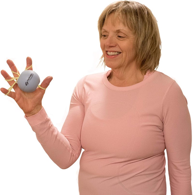 Handmaster Plus Physical Therapy Hand Exerciser - Forearm Exerciser with Stress Relief Ball - Hand Therapy Balls for Exercise, Training - Finger Exerciser & Strengthener - Soft Tension, Purple - Image 5